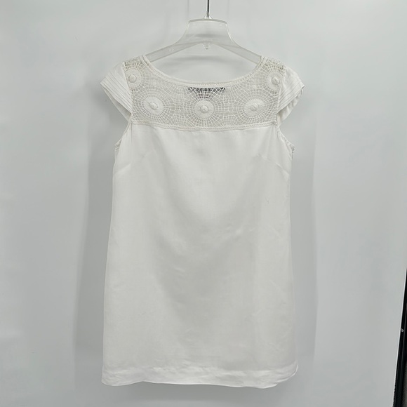 Gretchen Scott Designs White Linen Blend Dress Size Medium - Picture 1 of 11